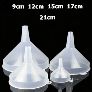 9cm - 21cm Transparent  Plastic Funnel Kitchen Garage Car Oil fuel Spout Liquid